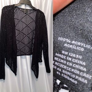 🎈Ronni Nicole Black knit Cardigan EUC Sz:XL